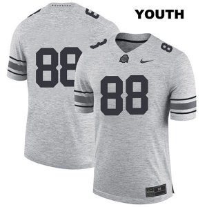 Youth NCAA Ohio State Buckeyes Jeremy Ruckert #88 College Stitched No Name Authentic Nike Gray Football Jersey BH20M42BT